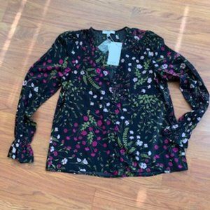 XS Joie Silk Floral Blouse